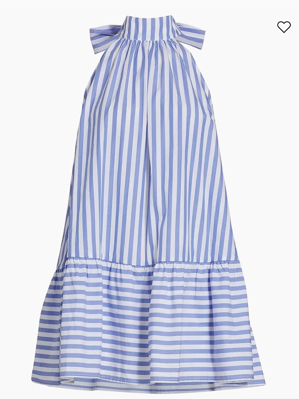 STAUD Marlowe Tie-Detailed Striped Mini Dress